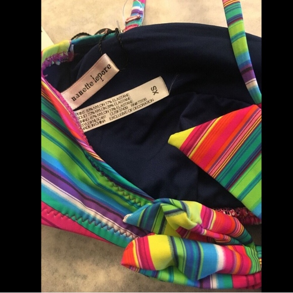 NWT Nanette Lepore Bikini SET Bandeau Top + Bottom - Picture 6 of 8